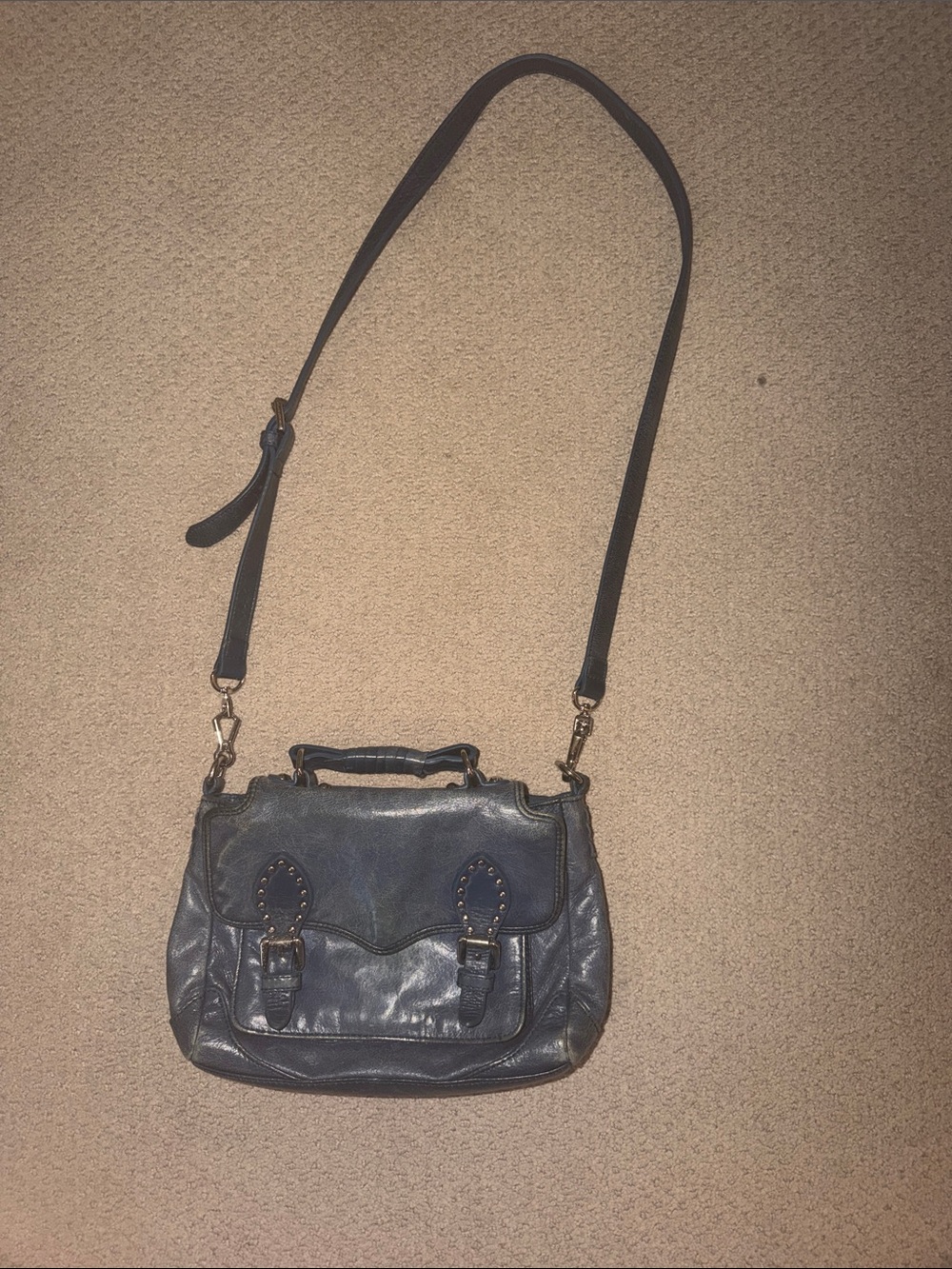 Rebecca Minkoff Navy Leather Crossbody Satchel